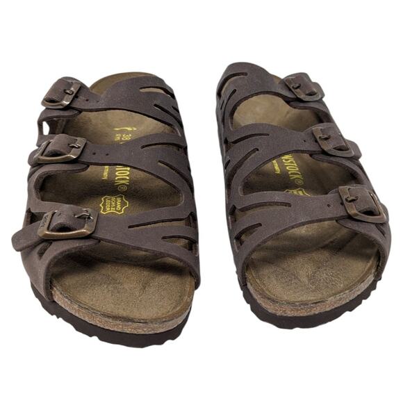 Birkenstock Toronto Sandals Brown Size 8 Women New in Box Leather Strappy Slides - Picture 3 of 9